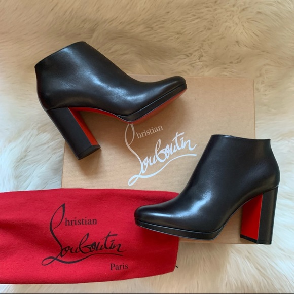 Christian Louboutin Shoes - New! Rare CHRISTIAN LOUBOUTIN Pasteur 100 Calf Block Heel Leather Boots